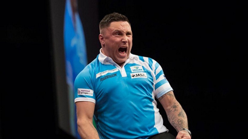Gerwyn Price wins at the Darts Premier League